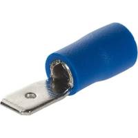 Плоская изолированная клемма REXANT, штекер 2.8 мм, 1.5-2.5 кв.мм, синяя, 100 шт 08-0331
