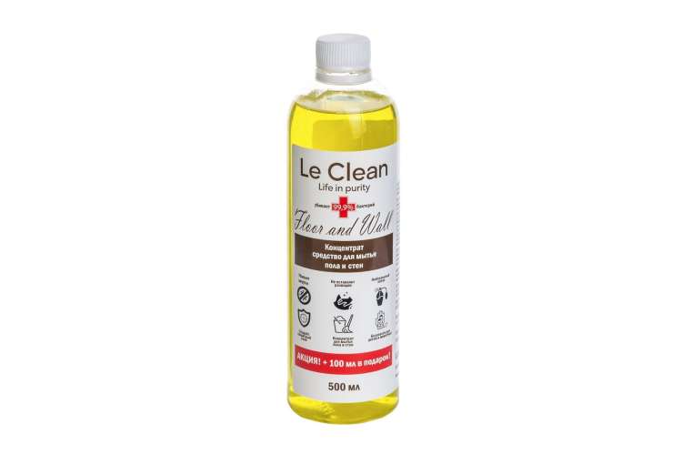 Антибактериальное средство для мытья пола и стен Le Clean FLOOR AND WALL 500 ml LC FLW500