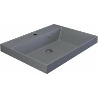 Кварцевая раковина для ванной комнаты Uperwood Classic Quartz 60 см, серая матовая, бетон 291030001