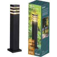 Садово-парковый светильник столб duwi Nuovo 110x105x600 Е27 алюминий/стекло IP65 черный 24397 7