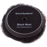 Полировальный круг из черного меха Black Wool Pad 125 мм Shine systems SS623