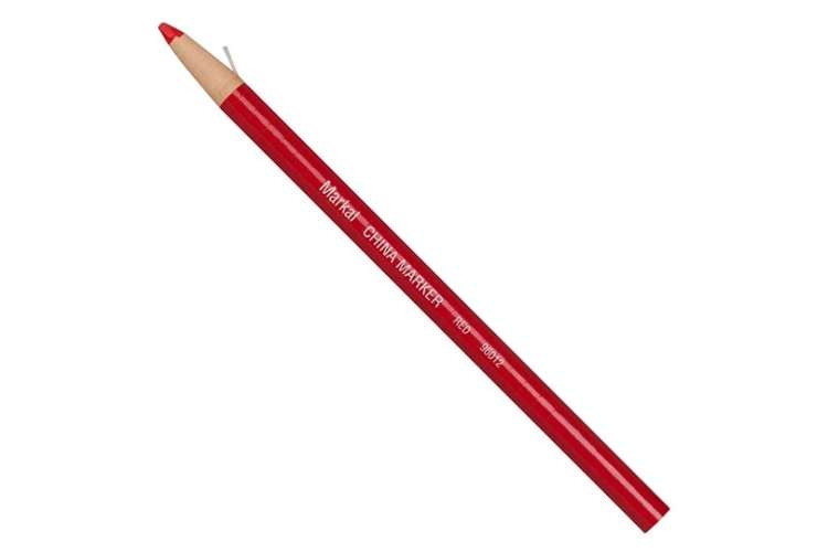 Промышленный восковой самозатачивающийся карандаш Markal China Marker, красный 96012