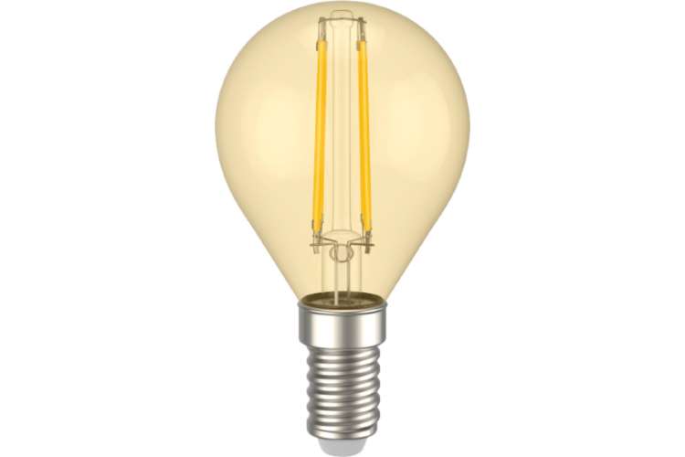 Лампа IEK серия 360 LED, G45, шар, золото, 5вт, 230В, 2700К, E14 LLF-G45-5-230-30-E14-CLG