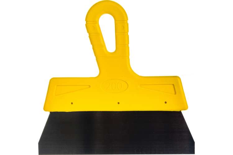 Фасадный шпатель (200 мм, нержавеющая сталь, желтая ручка) Biber МАСТЕР 35176 тов-176003