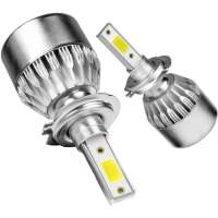 Светодиодные лампы LED для авто LEDZILLA C6 H7 18Вт 12В лампочки для автомобилей в фары, комплект 2шт C6-H7