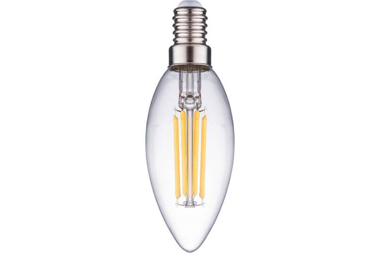 Светодиодная нитевидная лампа Фарлайт прозрачная свеча С35 7 Вт 6500 К Е14 FAR000189