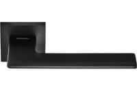 Дверная ручка MORELLI MH-51-S6 BL "Plateau" на квадратной розетке 6 мм, черная 9013182