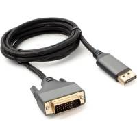 Кабель DisplayPort->DVI Cablexpert 4K 1.8м 20M/25M нейлоновая оплетка металлические разъемы пакет CC-DPM-DVIM-4K-6