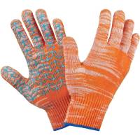 Защитные трикотажные перчатки ООО Комус Елочка, ПВХ покрытие, оранжевые, 10 класс 1289602