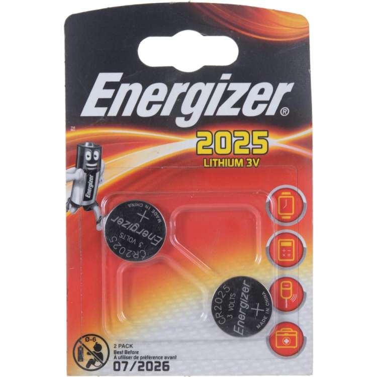 Батарейки Energizer Miniatures Lithium CR2025 2 шт/бл 7638900248333