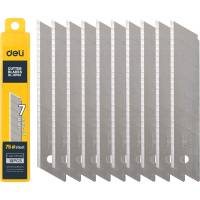 Сменные лезвия сегментированные для технического строительного ножа DL-DP05 10 шт, 125x25x0.6 мм, углеродистая сталь, 7 секций DELI 112066