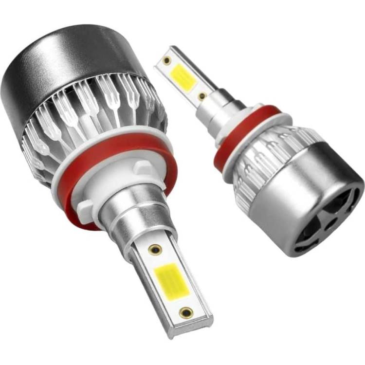 Светодиодные лампы LED для авто LEDZILLA C6 H8 H9 H11 18Вт 12В лампочки для автомобилей в фары комплект 2шт C6-H11