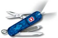 Нож-брелок Victorinox Classic Signature Lite 0.6226.T2, 58 мм, 7 функций, синий полупрозрачный