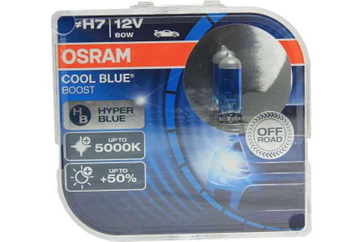 Автолампа OSRAM H7 80 PX26d +50% BLUE BOOST 5000K, 2 шт. 12V, 1, 10 62210CBB-HCB
