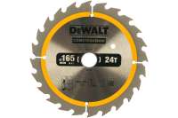 Пильный диск CONSTRUCT 165х20 мм, 24Т, ATB +24град DEWALT DT1949