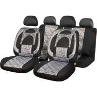 Чехлы на сиденья SKYWAY Protect Plus-7 жаккард, 11 предметов, черно/серый S01301035