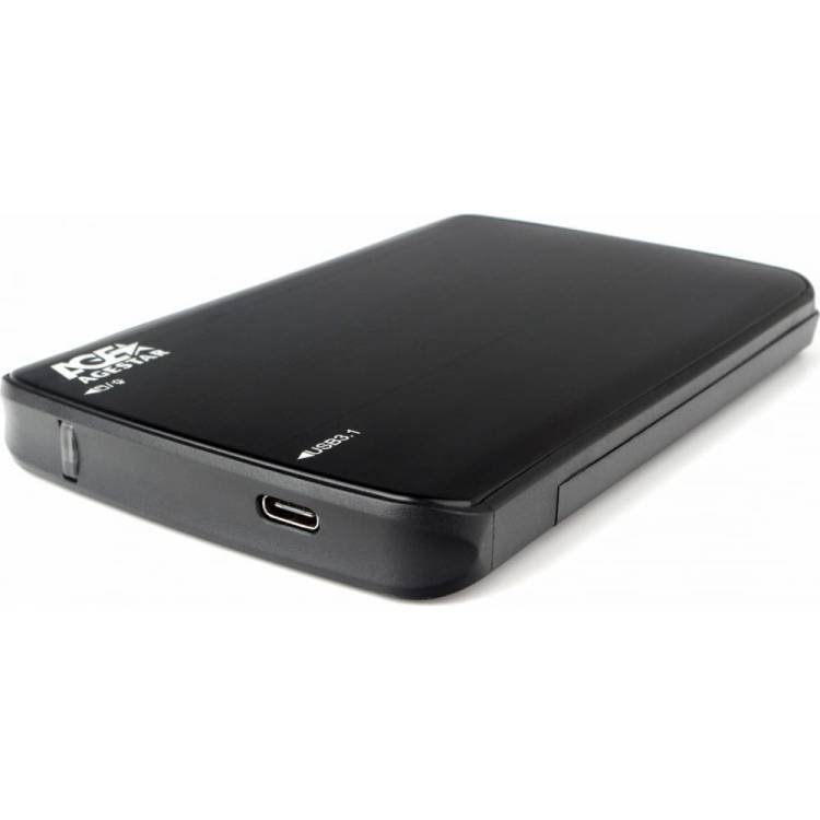 Внешний корпус AgeStar USB 3.1 2,5" SATA, алюминий, черный, 31UB2A12C-6G (BLACK)