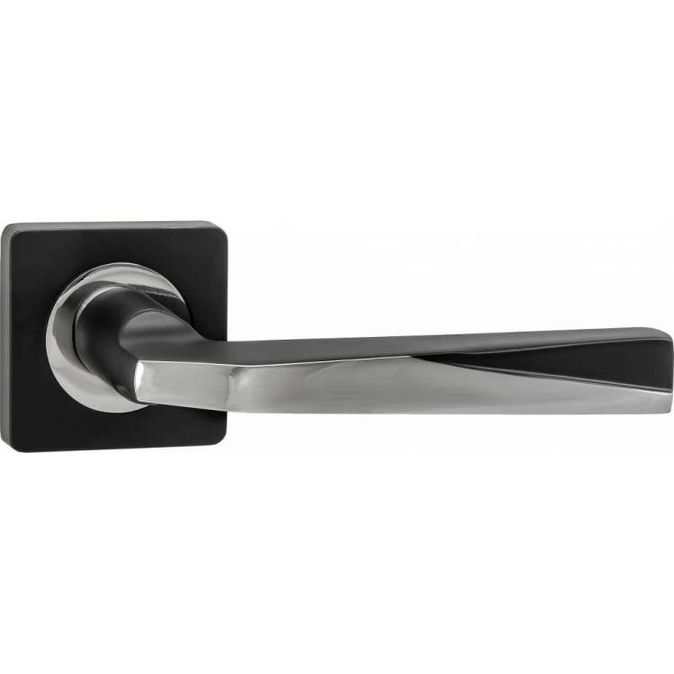 Дверная ручка Renz Валерио (черный; хром блестящий) INDH 54-02 B/CP