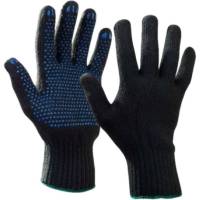 Трикотажные перчатки ООО ГУП Бисер, с ПВХ, 10 класс, черный 2225544148133