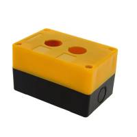 Пластиковый корпус EKF КП102, 2 кнопки, желтый cpb-102-o