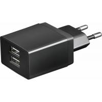 Универсальное сетевое зарядное устройство AKAI 2 USB 2.1A черный CH-6C03B