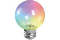 Светодиодная лампа FERON LB-371, G60 шар, 3W 230V E27 RGB, угол рассеивания 220 38133