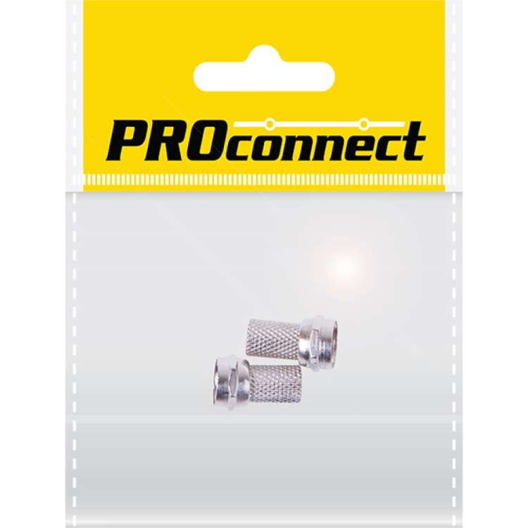 Антенный разъем на кабель PROCONNECT штекер F для кабеля RG-6, 2шт 05-4003-6-8