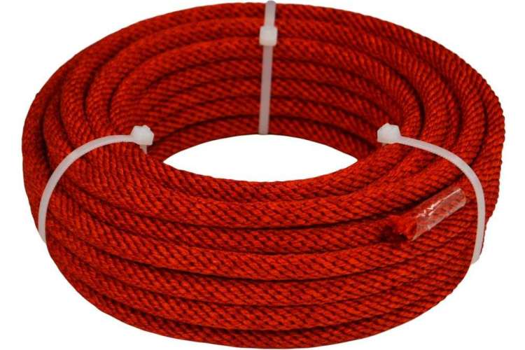 Шнур спирального плетения truEnergy красный 8 мм шайба 10 м 12952
