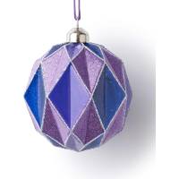 Многогранный шар Karlsbach фиолетово-синий 10 см 3 шт. 12935