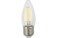 Светодиодная лампа ЭРА F-LED B35-5W-827-E27 филамент, свеча, теплый Б0027933
