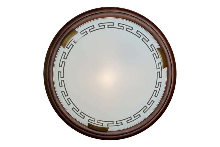 Настенно-потолочный светильник SONEX стекло, E27, 2х60W, GRECA WOOD 160/K
