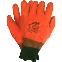Трикотажные перчатки Nitras, х/б с ПВХ, полное нефтеморозостойкое (НМС) покрытие, джерси, оранжевые 1602 SSW-111