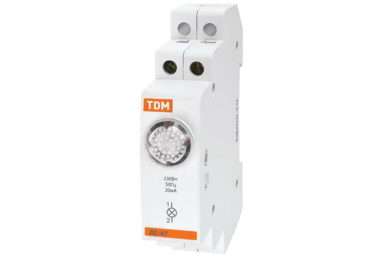 Сигнальная лампа желтая TDM ЛС-47 LED AC/DC SQ0214-0010