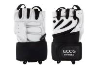 Атлетические мужские перчатки Ecos черно-белые, р. M SB-16-1063 005338