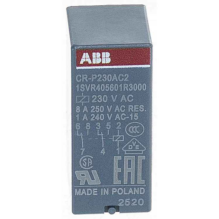 Промежуточное реле ABB CR-P230AC2 230B AC 2ПК 8A 1SVR405601R3000