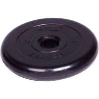 Обрезиненный диск Barbell Atlet d 51 мм, чёрный, 1.25 кг СГ000001045