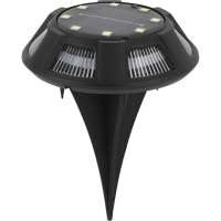 Уличный светильник ЭРА ERAST02401 на солнечной батарее, подсветка, Таблетка, сталь, пластик d 11 см, Б0057662