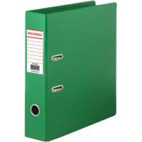 Папка-регистратор BRAUBERG с двухсторонним покрытием из ПВХ, 70 мм, светло-зеленая 222654