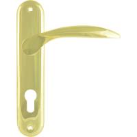 Дверная ручка на планке НОРА-М NEW 94-62 мм золото 16907