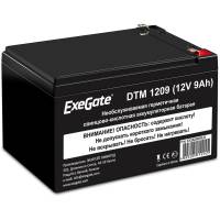 Батарея аккумуляторная АКБ DTM 1209 12V 9Ah, клеммы F2 ExeGate 282966