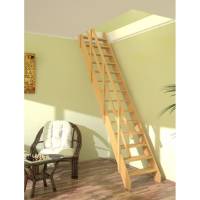 Прямая деревянная лестница с перилами ТДВ Стандарт ЛМ-03 3404019