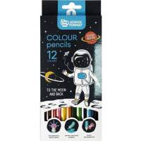 Набор цветных карандашей Schoolformat SPACE ADVENTURE 12 цветов шестигранные КЦ12-СА