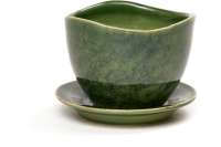Горшок для цветов Котовская керамика Флокс зеленый, 0.45 л 16161503