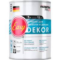 Акриловая краска для мебели и декора Farbitex PROFI EasyDekor 1 л 4300011680