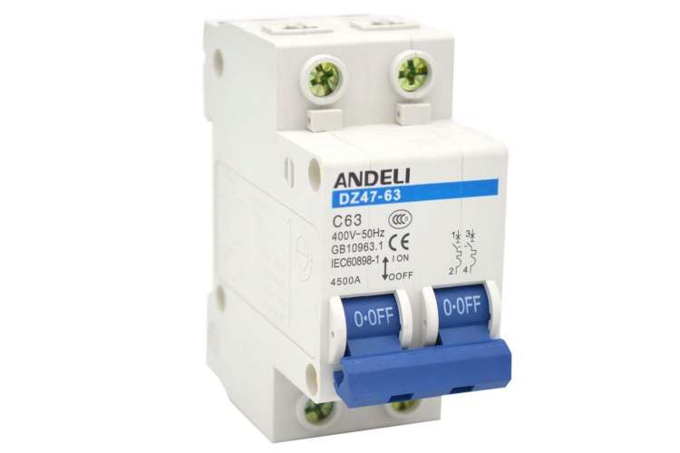 Автоматический выключатель ANDELI DZ47-63/2P 32A 4.5kA х-ка C ADL01-081