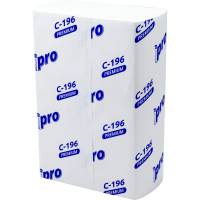Бумажное полотенце Protissue листовое 2-сл 190 лист/уп 210x230 мм z-сложения белое Г-С196