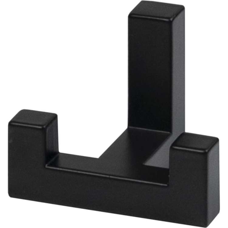 Мебельный крючок AKS BENZ, черный матовый, двухрожковый 80662