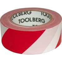 Сигнальная лента для ограждений Toolberg бело-красная, 200 м, 50 мм ЛА-00000350