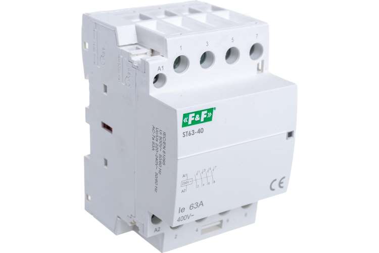 Модульный контактор F&F с индикатором включения ST-63-40 EA13.001.005