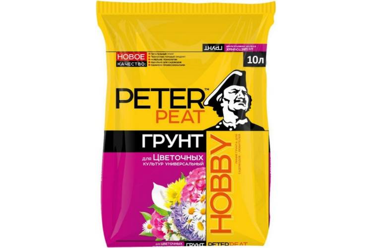 Универсальный грунт для цветочных культур Peter Peat линия Хобби 10 л Х-02-10
